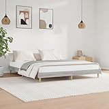 DCRAF Nice Beds & Accessories Betten & Bettrahmen Bettgestell Grau Sonoma 160x200 cm Holzwerkstoff