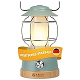 Naturbummler ® Campinglampe [Bis 200h Leuchtkraft & Wasserdicht] wiederaufladbar, inkl. Powerbank, stufenlos dimmbar, 5200MAh, outdoor Lampe, camping, survival, led licht, akku lampe, laterne, sos