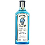 Bombay Sapphire London Dry Gin, 40 Vol-%, 70 cl / 700 ml, zu 100% per Dampfinfusion destillierte Spirituose mit 10 erlesenen Botanicals