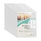 Dokumententasche A4 Sichtertasche 20er Dokumentenmappe zum Abheften Wasserdicht Sammelmappen für Dokumente Organisieren mit Lochrand Klettverschluss und Etikettentasche (20 Stück)