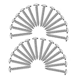 Sosoport 100 Stück Teiliges Rundkopfschrauben Selbstschneidend Selbstbohrend Kreuzschlitz Geeignet für Holz Metall Kunststoff Präzise Gewinde für Sicheren Halt und Einfache Montage