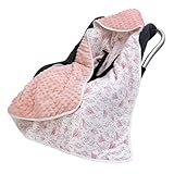 Baby Einschlagdecke für Babyschale 90x90cm Doppelseitig Gesteppte 100% Baumwolle Baby Decke für Kinderwagen Buggy Autositz (Pflanzen)