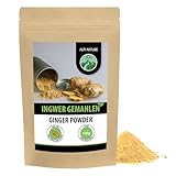 Ingwerpulver (100g), Ingwer gemahlen, 100% naturrein, schonend getrocknet und gemahlen, natürlich ohne Zusätze, vegan, Ingwerwurzel