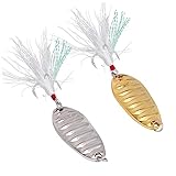 MUSISALY 2St Pferdemaul Pailletten ködern giessstange anglermesser Angler fischköder mit starken Fischerei Versorgung Angelzubehör Drillingshakenköder Metall Silver