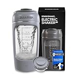 STARKSHAKE® V3 – ausgezeichnet als „bester elektrischer Shaker“ vom F.A.Z.-Verlag (2025) | Elektrischer Protein Shaker für cremige Eiweiß Shakes | 7000 UPM | USB-C | 60+ Shakes | inkl. STARKPOD | GRAU