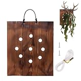 Générique Halterung für Hirschhorn – Hängehalterung aus Holz für Farn, Hirschhorn | rustikaler Blumenkasten für Küche, Wohnzimmer, Eingang, Veranda, Terrasse, Schlafzimmer