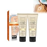 Dyceittdia 2PCS Sonnenschutz, Sonnenschutz für das Gesicht, Körper-Sonnenschutz, Wasserfeste & schweißfeste Sonnencreme, Abdeckstift, 2PCS*40g,sunscreen (03)