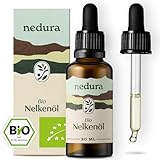 nedura® BIO Nelkenöl [100% NATURREIN] - Echtes Nelkenöl Bio zum Einnehmen - Gewürznelkenöl in Lebensmittelqualität - Ätherisches Nelkenöl Zahnschmerzen - BIO Qualität - 30ml