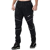 Sportneer Herren Radlerhose Lange Fahrradhose, Winter Herren Laufhose Radhose Leggings Radsport Hose für Männer Elastische Atmungsaktive