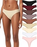 ALL OF SHE 9 Pack String Tanga Damen Baumwolle Sexy Unterwäsche Frauen Set Unterhosen Damen Slips Mehrpack Atmungsaktiv Thong Bikini Pantys S-XL