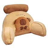 Générique Lesekissen Capybara | waschbarer Bezug mit Armen für Rückenlehne | Stützkissen für Sitzposition, Bett, Sofa, Kopfteil, Komfort und tägliche Entspannung