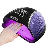 Timpou LED UV Lampe für Nägel,280W UV-Lampe für Gel-Nagellack Trockner professionelle Nagellampe, UV-Licht für Nägel mit 66 Perlen, Auto-Sensor Led Gel-Nagellampe, 4 Timer-Einstellung