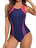 Charmo Sport Badeanzug Damen Badeanzüge für Damen Sexy Einteilige Bademode Strandmode Swimming Suits Women mit Breite Schultergurte