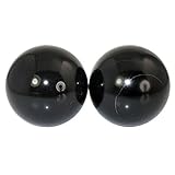 Healifty Meditation Kugeln Qigong Kugeln Yin Yang Design Qigongkugeln Klangkugel Massageball Massagekugel Fitness Massage Ball für Handtherapie Handtrainer und Fingertrainer 2 Stücke (Schwarz)