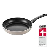 BALLARINI Ledro Bratpfanne, 28 cm, Aluminium, Induktionsgeeignet, Keramik-Antihaftbeschichtung, Thermopoint, Made in Italy, Beige