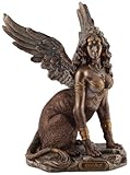 Griechische Sphinx von Theben, aus Kunststein angefertigt, von Hand bronziert und coloriert, Veronese Kollektion, 708-78478