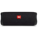 JBL Flip 5 Bluetooth Box (Wasserdichter, portabler Lautsprecher mit umwerfendem Sound, bis zu 12 Stunden kabellos Musik abspielen) schwarz