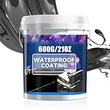 2025 Neueste Waterproof Multi-Purpose Polyurethane Coating, Dichtschlämme, Flüssigkunststoff Abdichtung für Außenbereich und Innenraum, Flüssigkunststoff, Ideal für Terrasse (Schwarz, 600g)