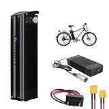 HJGHY 2 pin,36V 21Ah, 36V 15Ah 17,5Ah 21Ah Lithium-Ionen-Akku für E-Bikes, 48V 13Ah 15Ah 18Ah Lithium-Ionen-Akku für Unterrohrmontage für Mountainbike-Motoren von 0–900 W mit Ladegerät