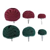 MUCKLILY 1 Satz Polierkopf Scheuerschwamm Schleifkopf Polierscheiben Grüne Polierscheibe Polsterrad Rotationswerkzeugzubehör Schleifscheibe Schleifräder 6 Stück