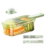 Schneider für die Küche,Zwiebelschneider - Gemüsehacker Mit Aufbewahrungsbehälter Küchenhelfer Für Kartoffel Karotten Salat Zubereitung BBQ Camping Outdoor