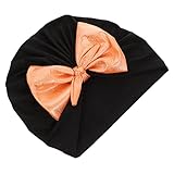 LIOOBO Langhaarige Schwimmkappe Bademützen Für Damen Elastischer Schwimmhut Breit Dekorativ Stoff Rand Mit Im Freien Wasserdicht Badekappen Schwimmkappen Schwimmbad Orange Nylon