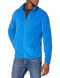 Amazon Essentials Herren Fleecejacke mit durchgehendem Reißverschluss (in Big und Tall erhältlich), Kobaltblau, XL
