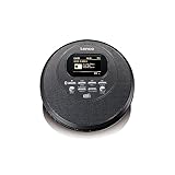 Lenco CD-500 Tragbarer CD-Player - Diskman - Bluetooth Walkman - DAB+ Radio - Anti-shock - Hörbuchfunktion - integrierter Akku - schwarz