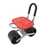 Ejoyous Gartenhocker mit Rollen, Rollsitz für Gartenarbeit Garten Rollsitz Höhenverstellbar 22-35cm Gartensitz Fahrbar Arbeitssparend Effizienzsteigernd