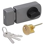 KOTARBAU® Zusatzschloss 60 mm 3 Farben mit Außenzylinder Verschiedenschließend Kastenschloss (Anthrazit) Türzusatzschloss Türschloss Schloss Kastenzusatzschloss