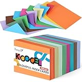 Koogel Bunte Karteikarten, Notizkarten, blanko, Lernkarten, 7,6 x 12,7 cm, Lernkarten für Klassenzimmer, Büro, Schule, Notizen, 200 Stück