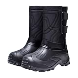 Generisch Winterstiefel Herren Gefüttert Und Wasserdicht Schneestiefel Warme Winterboots Hohe Langschaftstiefel Dicke Sohle Thermostiefel Rutschfeste Wanderstiefel Bequem Gummistiefel