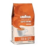 Lavazza, Caffè Crema Gustoso, Kaffeebohnen, für Espressomaschinen, mit Würzigem und Nussigen Aroma, für einen Kräftigen Geschmack, Arabica und Robusta, Intensität 9/10, Mittlere Röstung, 1 kg Packung