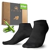 PAIXX Premium Bambus Sneaker Socken 8 Paar, 43-46 & 39-42, Herren & Damen - Atmungsaktive, Antibakterielle Knöchelsocken gegen Schweißfüße - Fusselfreie Anti Geruch Bambussocken