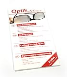 Optik- Deluxe Antibeschlagtuch für Brillen im 2er Set - 50x wiederverwendbar - funktioniert bei jeder Brille, Autoscheibe & Motorrad-Visier - zuverlässiges Brillentuch gegen beschlagene Gläser