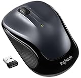 Logitech M325s Kabellose Maus, 2.4 GHz Verbindung via USB-Empfänger, 1000 DPI Optischer Sensor, 18-Monate Akkulaufzeit, 3 Tasten, PC/Mac/Laptop/Chromebook - Dunkelgrau