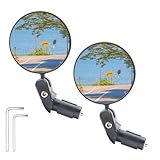 2 Stück Fahrradspiegel Klein - Fahrradspiegel HD 360° Verstellbar und 180 ° Faltbar - Rückspiegel Fahrrad für Rund Lenkerende 17-22 mm Universal für E-bike Links, Mountainbike, Rennrad, Scooter