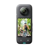 Insta360 X3 wasserdichte 360° Action Kamera mit 1,27 cm (1/2 Zoll)-Sensor, 5,7 K 360°, 72 MP 360° Fotos, Stabilisierung, 5,8 cm (2,29 Zoll)-Touchscreen, Vibrationserkennung und mehr