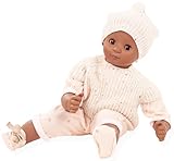 Götz 2567841 Maxy Muffin Schick In Strick Puppe - 42 cm große Babypuppe mit braunen Schlafaugen, ohne Haare und Weichkörper - Weichkörperpuppe in 6-teiligen Set