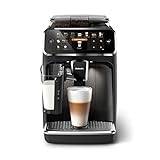 PHILIPS Serie 5400 Kaffeevollautomat – LatteGo Milchsystem, 12 Kaffeespezialitäten, Intuitives Display, 4 Benutzerprofile, Schwarz (EP5441/50)