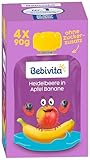 Bebivita Quetschbeutel Heidelbeere in Apfel Banane, 4 x 90g 4er Pack (4x4x90g)