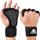 flintronic Fitness Handschuhe Herren, Offene Trainingshandschuhe mit Integrierten Handgelenksmanschetten und Vollflächiger, Trainingshandschuhe für Training, Klimmzüge, Calisthenics (L)