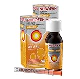 NUROFEN Junior Fieber- und Schmerzsaft Orange - 40 mg/ml Suspension zum Einnehmen für Kinder ab 3 Monate - Bei Fieber & Schmerzen - 2 x 100 ml