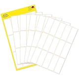 AVERY Zweckform 3076 Haushaltsetiketten selbstklebend (38x14 mm, 90 Aufkleber auf 6 Bogen, Vielzweck-Etiketten für Haushalt, Schule und Büro zum Beschriften und Kennzeichnen) blanko, weiß