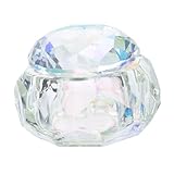 BESTYASH Nail Powder Mixing Cup mit Deckel Kristallglas Nagelkunst Becher zum Mischen von Acrylflüssigkeit und Pulver Langlebig Praktisch für Profi und Heimgebrauch