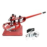 Wiltec Kompaktes Biegegerät 255 x 1250 x 235 mm, Biegemaschine für Flachstahl, Baustahl, Rundstahl & Vierkantstahl mit 7 Matrizen 25,4-76,2 mm