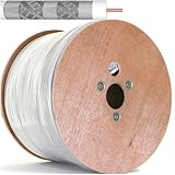500m Reines Kupfer 135dB 5-Fach geschirmt Koaxialkabel Sat Kabel Antennenkabel TV Cable Satellitenkabel 4K, 8K, Cupfer - TOP QUALITÄT