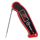 ThermoPro TP19 IP65 Wasserdicht Fleischthermometer ±0.5℃ Genau Küchenthermometer 2-3s Reaktionszeit Bratenthermometer Einstichthermometer für Braten, Wein, BBQ, LCD