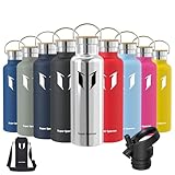 Super Sparrow Trinkflasche Edelstahl Wasserflasche - 750ml - Isolier Flasche mit Perfekte Thermosflasche für Das Laufen, Fitness, Yoga, Im Freien und Camping | Frei von BPA