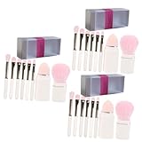 Healeved 3 Sets Make Up Pinsel Set Make Up Pinsel Für Frauen Make Up Für Gesicht Professioneller Make Up Pinsel Gesichtsschwamm Make Up Puderpinsel Tragbarer Pinsel Gesichts Beauty